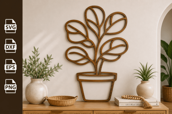 Download Potted Plant Tree Laser Cut Files Svg - Potted plant Collection